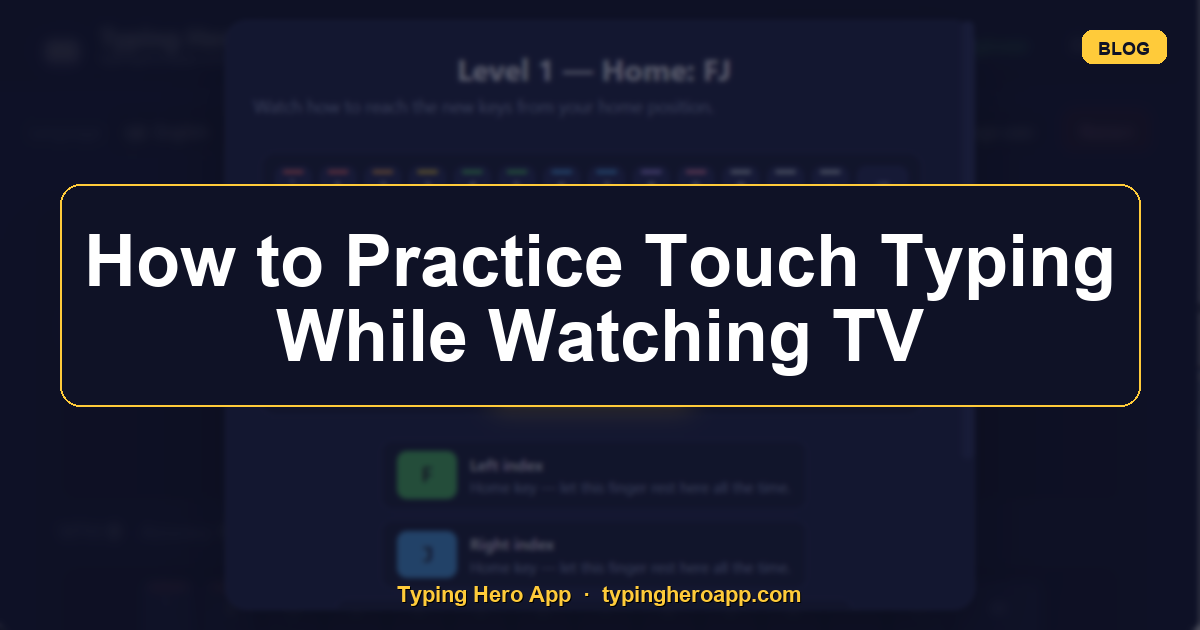 How to Practice Touch Typing While Watching TV