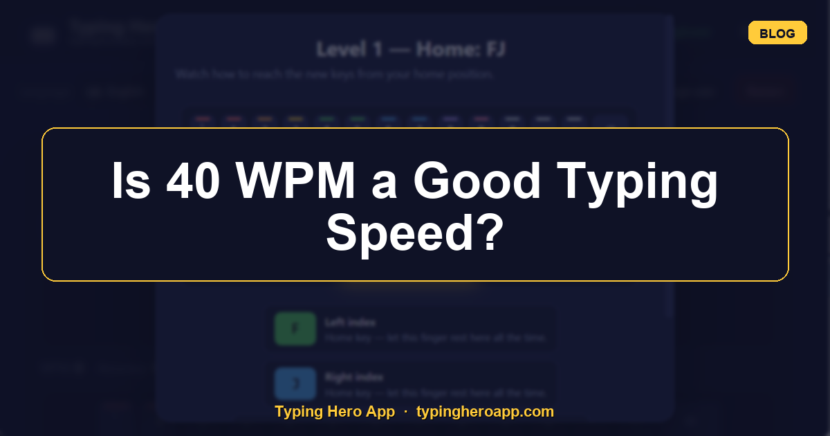 Is 40 WPM a Good Typing Speed?